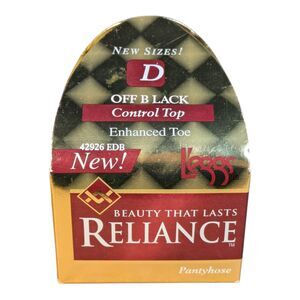 L'EGGS Reliance Sz D OFF BLACK Enhanced Toe Control Top 42926EDB NEW